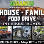 Spring Open House - BBQ - Food Drive at Squamish Motorsports. An RV, ATV, Pit Bike, Boat Showcase